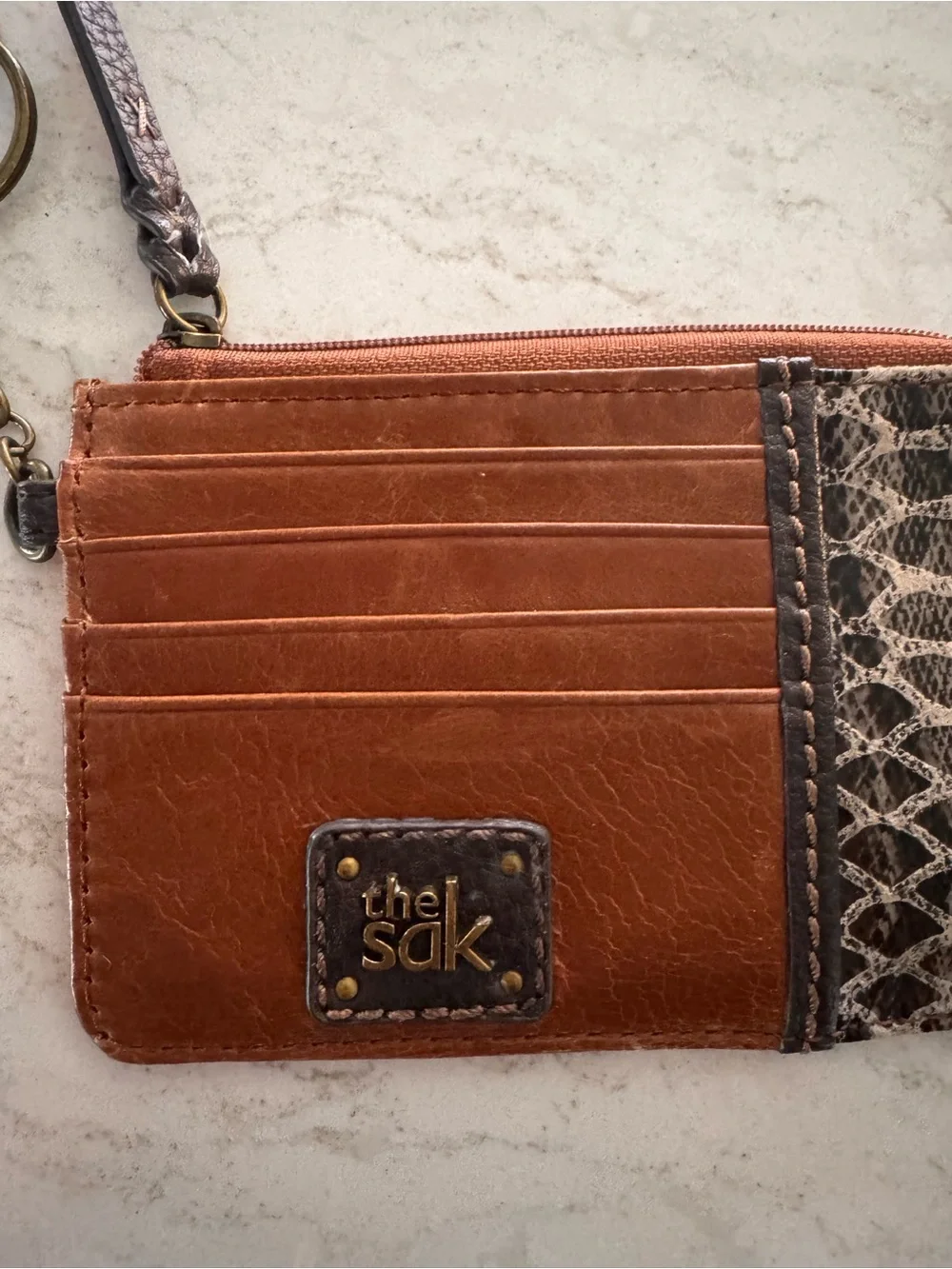 The Sak Women's Iris Leather Card Wallet with key ring